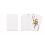 Mazzo da 54 carte su misura con finitura opaca color bianco settima vista