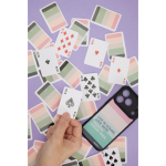 Mazzo mini da 54 carte su misura con finitura opaca color bianco