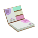 Block notes post-it e segnapagina su misura con copertina rigida color bianco quinta vista