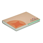 Block notes post-it su misura e copertina morbida in carta riciclata color bianco