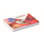 Block notes post-it e segnapagina su misura con copertina morbida color bianco