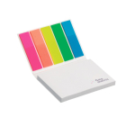 Block notes post-it e segnapagina su misura con copertina flessibile color bianco