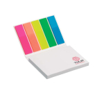 Block notes post-it e segnapagina su misura con copertina flessibile color bianco