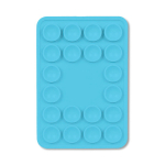 Cover adesiva per telefono su misura con 20 ventose color azzurro ciano settima vista