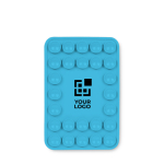 Cover adesiva per telefono su misura con 26 ventose color azzurro ciano vista area di stampa
