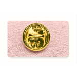 Pin in ferro rettangolare su misura personalizzabile color oro rosa terza vista
