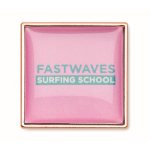 Pin in ferro quadrato su misura personalizzabile color oro rosa