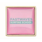 Pin in ferro quadrato su misura personalizzabile color oro