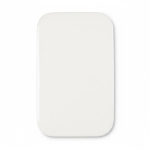 Badge rettangolare su misura con spilla da balia color bianco settima vista