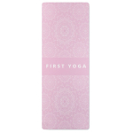 Tappetino da yoga su misura in PU e gomma di cocco color rosa chiaro