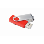 USB personalizzabile su misura con scocca in ABS Techmate color rosso quinta vista