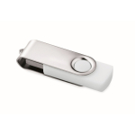 USB personalizzabile su misura con scocca in ABS Techmate color bianco