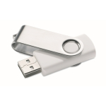 USB personalizzabile su misura con scocca in ABS Techmate color bianco quinta vista