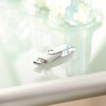 USB personalizzabile su misura con scocca in ABS Techmate color bianco