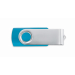 USB personalizzabile su misura con scocca in ABS Techmate color turchese settima vista