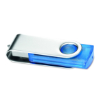 Memoria USB dai colori trasparenti su misura personalizzabile color blu trasparente