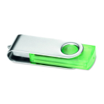 Memoria USB dai colori trasparenti su misura personalizzabile color verde trasparente