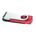 Memoria USB dai colori trasparenti su misura personalizzabile color rosso trasparente