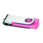 Memoria USB dai colori trasparenti su misura personalizzabile color fucsia trasparente