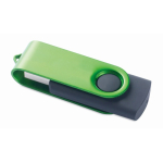 Memoria USB su misura con scocca rotante in metallo Techmate color verde