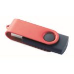 Memoria USB su misura con scocca rotante in metallo Techmate color rosso scuro