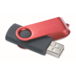 Memoria USB su misura con scocca rotante in metallo Techmate color rosso scuro quinta vista
