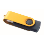 Memoria USB su misura con scocca rotante in metallo Techmate color oro
