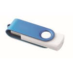 Memoria USB su misura con scocca rotante colorata Techmate color blu