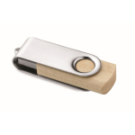 Classica memoria USB in legno su misura con scocca rotante color legno