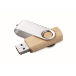 Classica memoria USB in legno su misura con scocca rotante color legno quinta vista