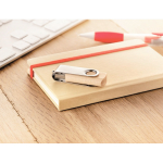 Classica memoria USB in legno su misura con scocca rotante color legno