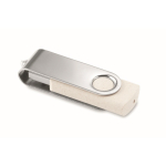 Memoria USB su misura con scocca realizzata in paglia di frumento color bianco sporco