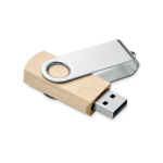 Memoria USB su misura con scocca in bambù e copertura metallica color legno quinta vista