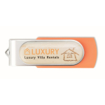 Memoria USB colorata su misura con scocca personalizzabile color arancione