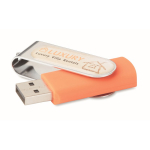 Memoria USB colorata su misura con scocca personalizzabile color arancione quinta vista