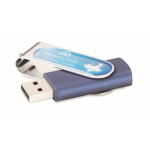 Memoria USB colorata su misura con scocca personalizzabile color blu oltremare quinta vista