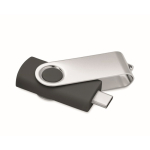 Classica memoria USB rotante su misura in vari colori color nero quinta vista