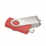 Classica memoria USB rotante su misura in vari colori color rosso quinta vista