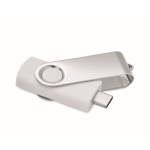 Classica memoria USB rotante su misura in vari colori color bianco quinta vista