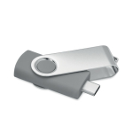 Classica memoria USB rotante su misura in vari colori color grigio quinta vista