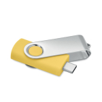 Classica memoria USB rotante su misura in vari colori color giallo quinta vista