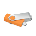 Classica memoria USB rotante su misura in vari colori color arancione quinta vista