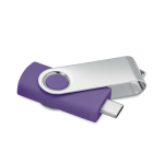 Classica memoria USB rotante su misura in vari colori color viola quinta vista