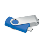 Classica memoria USB rotante su misura in vari colori color blu reale quinta vista