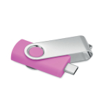 Classica memoria USB rotante su misura in vari colori color fucsia quinta vista