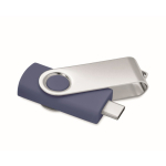 Classica memoria USB rotante su misura in vari colori color blu oltremare quinta vista