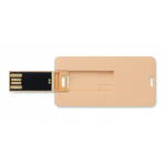 Memoria USB piatta su misura con scocca realizzata in paglia color legno settima vista