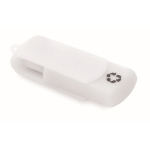 Memoria USB su misura con scocca rotante in plastica riciclata color bianco