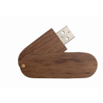 Memoria USB su misura con scocca rotante in legno color legno scuro quinta vista