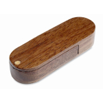 Memoria USB su misura con scocca rotante in legno color legno scuro